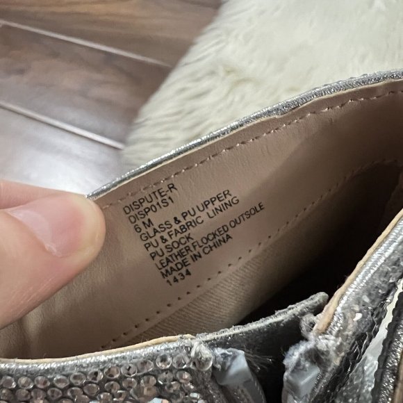 Steve Madden Women's Size 6 Silver Dispute R Embellished  Peep Toe Stiletto Boot - Picture 8 of 12